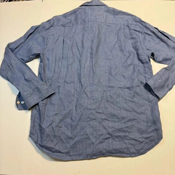 Tommy Bahama Men's Blue 100% Linen Button Down Shirt Casual Beach Vacation Sz M - Picture 7 of 7